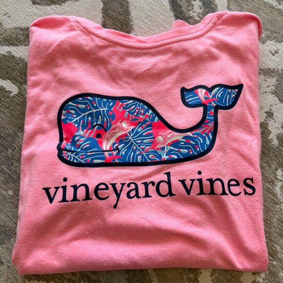 Vineyard Vines Whale Soft Pink T Shirt - Picture 2 of 2